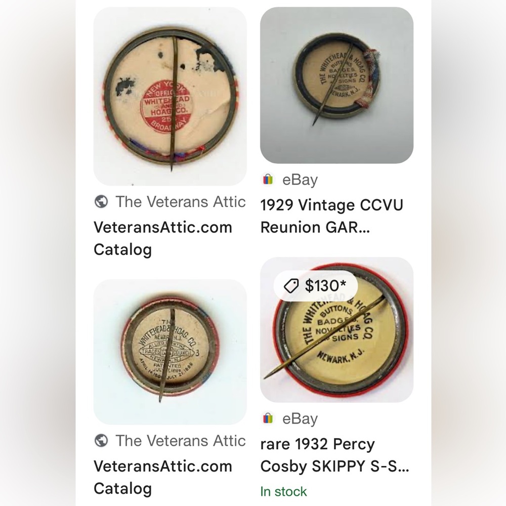 1929 1930’s U. S. Artillery Veterans Association Vintage Metal Button Pin - Picture 6 of 8